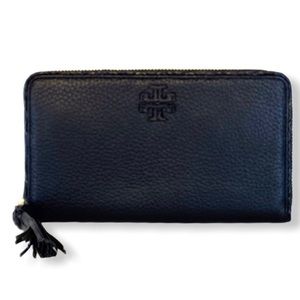 Tory Burch Black Taylor Zip Continental Wallet
